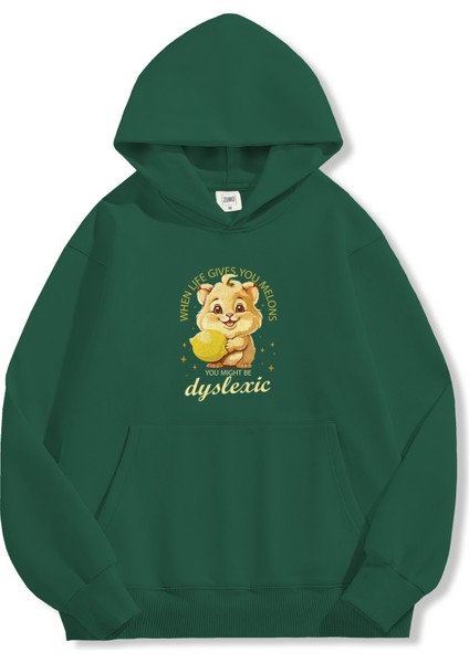 Unisex Sweatshirt Oversize Hoodie Dyslexic Melons