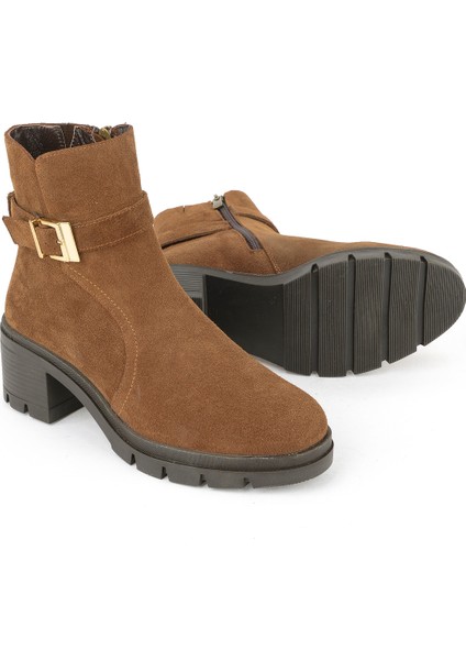 , Kadın Hakiki Deri Bot 1531022Z76942 Tütün
