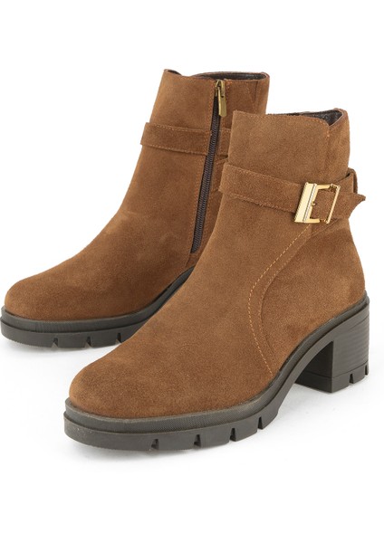 , Kadın Hakiki Deri Bot 1531022Z76942 Tütün
