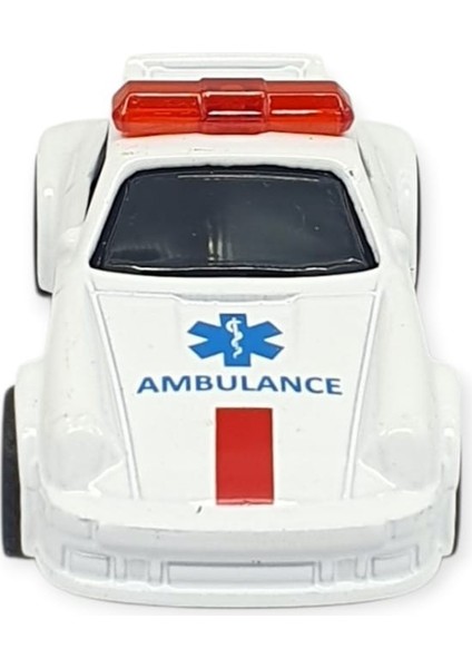 Çek Bırak Metal Küçük Arabalar 8 cm - SH40031 - Beyaz Ambulans Arabası (Lisinya) fırsatları