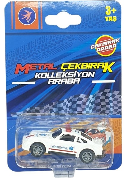 Çek Bırak Metal Küçük Arabalar 8 cm - SH40031 - Beyaz Ambulans Arabası (Lisinya) indirimleri