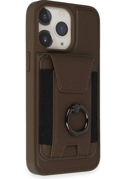 iPhone 15 Pro HBC-228 Havana Magnet Kartvizitli Kapak - Titan Gri