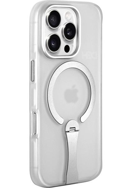 Apple iPhone 16 Pro HBC-354 Kunlun Standlı Magsafe Kapak - Şeffaf