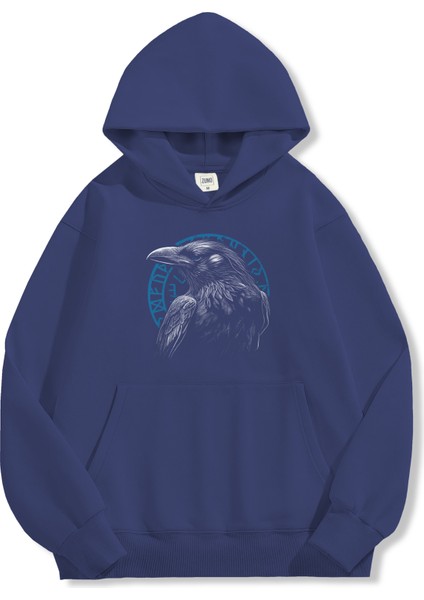 Unisex Sweatshirt Oversize Hoodie Raven Clock fiyatları