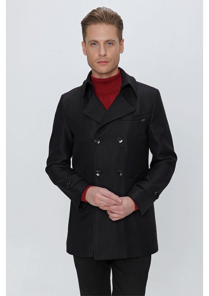 Ka 075 Slim Fit Siyah Spor Kaban