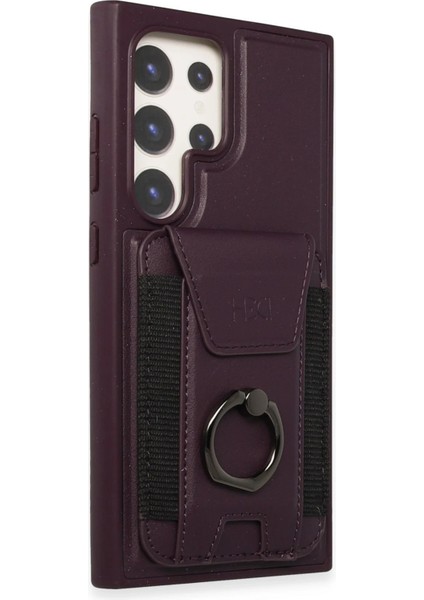 Samsung Galaxy S24 Ultra HBC-228 Havana Magnet Kartvizitli Kapak - Derin Mor