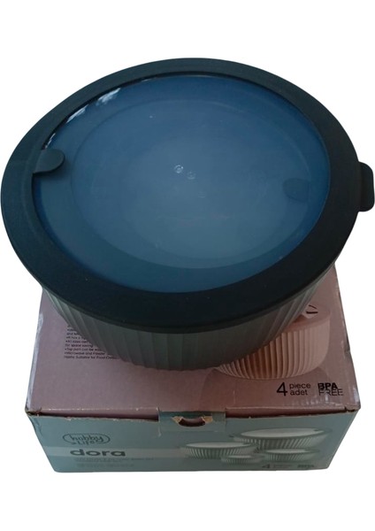 Sızdırmaz Kapaklı 4'lü Lüks Saklama Kabı Seti (Elegance Serisi) - 8.6 L modelleri