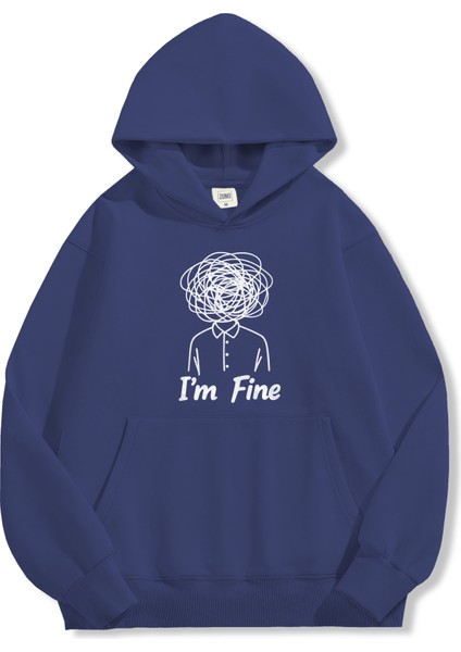 Unisex Sweatshirt Oversize Hoodie I’m Fine fiyatları