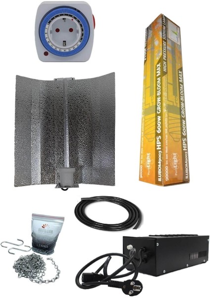 600W Manyetik Kompakt Balastlı Grow Bloom Max Set