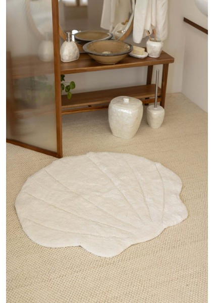 Le Perla Tekli Banyo Paspası Bambu 80X90 Ekru