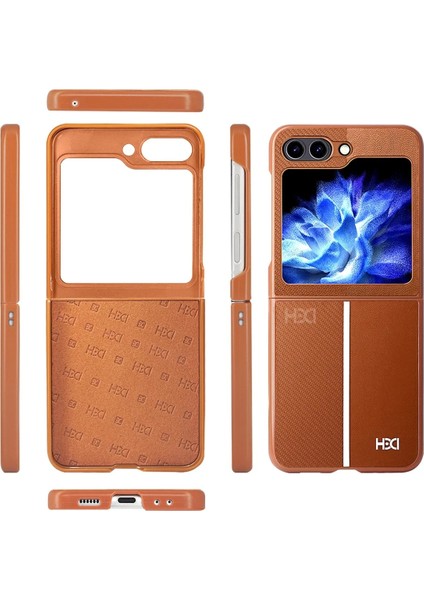 Samsung Galaxy Z Flip 5 Kılıf HBC-155 Lizbon Kapak - Derin Mor fırsatları