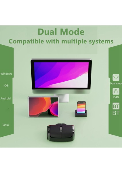 Bluetooth 2.4g Kablosuz Parmak Faresi 1000DPI Halka Fare Yatay ve Dikey Kullanım Pc Dizüstü Bilgisayar Için Mükemmel (Yurt Dışından) modelleri