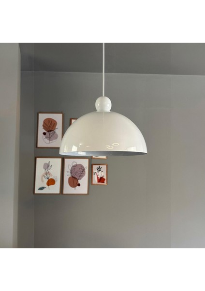 Yimpi Avize Tekli Beyaz Boncuk Başlık Sarkıt Salon Kuaför Cafe Dekoratif Aydınlatma Pastane modelleri