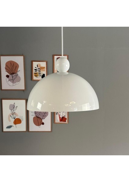 Yimpi Avize Tekli Beyaz Boncuk Başlık Sarkıt Salon Kuaför Cafe Dekoratif Aydınlatma Pastane fırsatları