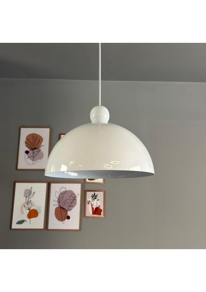 Yimpi Avize Tekli Beyaz Boncuk Başlık Sarkıt Salon Kuaför Cafe Dekoratif Aydınlatma Pastane indirimleri