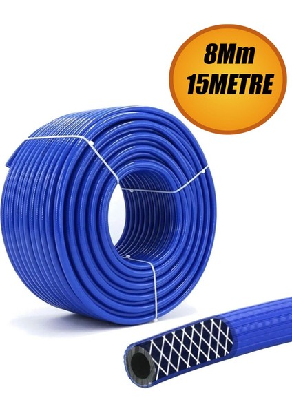 Kompresör Hava Hortumu 8 mm Termo Hortum Mavi-15 Metre