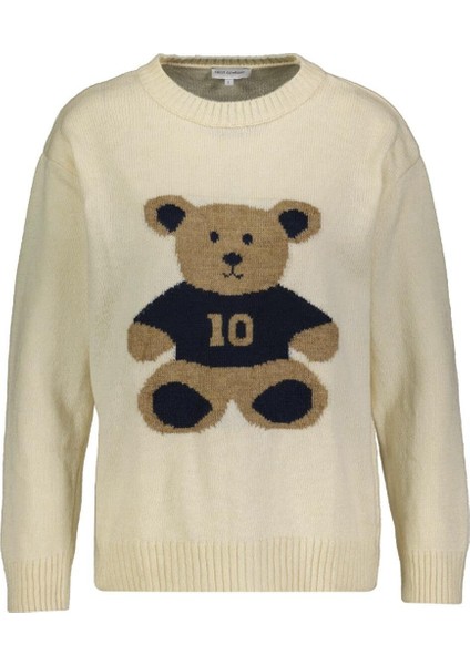 Bisiklet Yaka Desenli Kazak Bej fırsatları