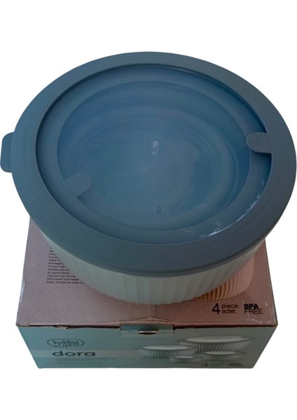 Sızdırmaz Kapaklı 4'lü Lüks Saklama Kabı Seti (Elegance Serisi) - 8.6 L modelleri