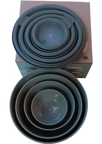 Sızdırmaz Kapaklı 4'lü Lüks Saklama Kabı Seti (Elegance Serisi) - 8.6 L fırsatları