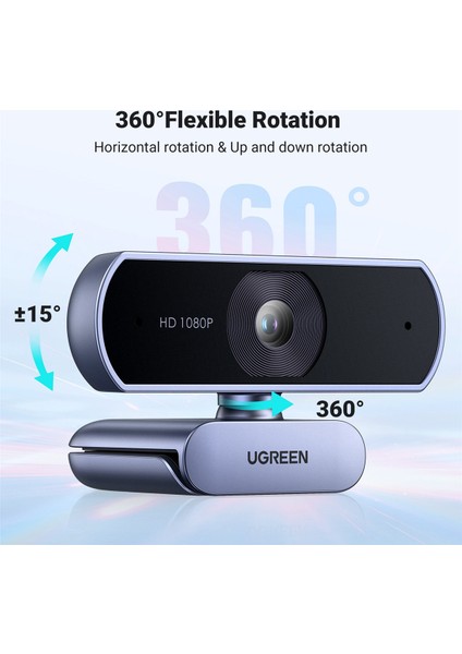 Ugreen 1080P Web Kamerası Dizüstü Bilgisayar Için Full Hd Kamera Çift Mikrofonlu USB Web Kamerası Youtube Zoom Görüntülü Arama Web Kamerası (Yurt Dışından) fiyatları