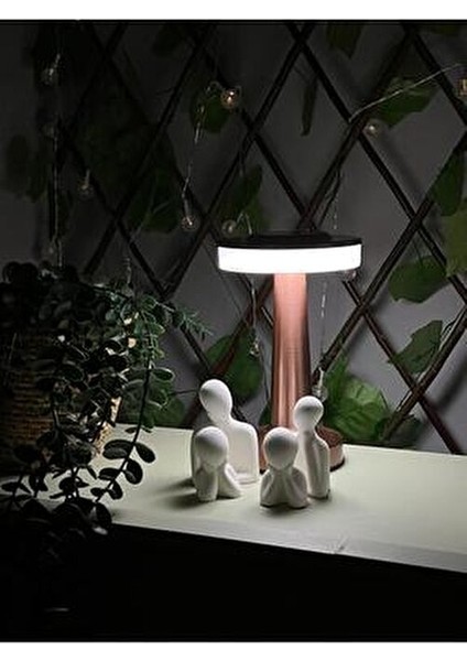 Oslo Şarjlı Dim Edilebilir Dekoratif Masa Lambası Bakır Renk CT-8435