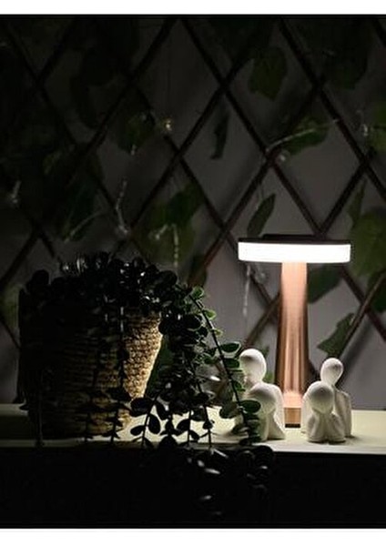 Oslo Şarjlı Dim Edilebilir Dekoratif Masa Lambası Bakır Renk CT-8435