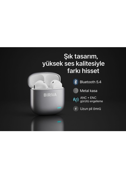 X27 Pro Anc+Enc Kablosuz Bluetooth Kulaklık Gri fiyatları