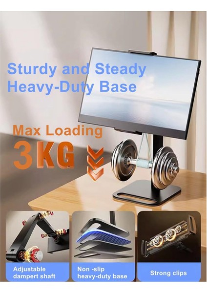 Taşınabilir Monitör Tutucu Tablet Standı Ayarlanabilir Taşınabilir Monitör Masaüstü Kelepçe Standı (Yurt Dışından) fırsatları