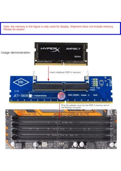 Bellek Çubuğu Test Adaptör Kartı Dizüstü Bilgisayar Ddr4 Bellek Çubuğu Test Adaptör Kartı Bellekten Masaüstü Ddr4'e Dönüştürücü Kart ile (Yurt Dışından) fırsatları