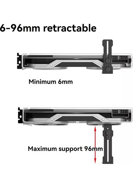 Gpu Destek Çerçevesi Ayarlanabilir Gpu Desteği Sarkmayı Önler Kasa Için Video Kartı Destek Braketi 12 cm Fan Pozisyonu Beyaz (Yurt Dışından) indirimleri