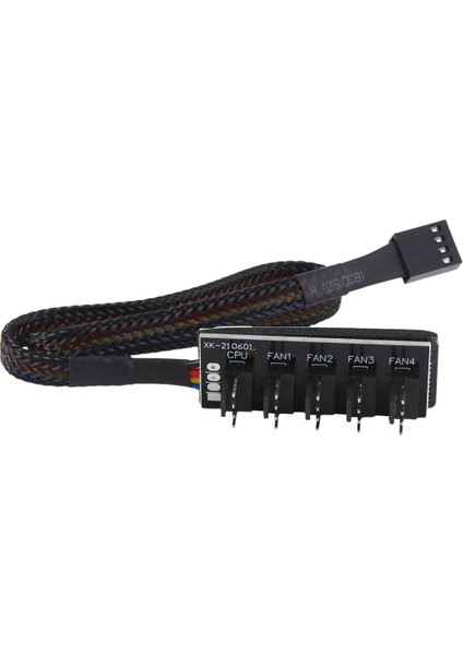 Ana Bilgisayar Kasası Pc Soğutucu Fan Güç Kablosu 1 Dişi - 5 Erkek 4 Pin Soket Fan Hub Ayırıcı Kablo 4 Pin Pwm Soğutma Fanı Için (Yurt Dışından)