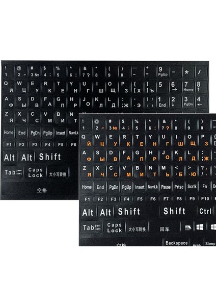 Adet Tam Boy Rusça Klavye Çıkartmaları Harf Alfabe Düzeni Çıkartma Tuşu Dizüstü Bilgisayar Masaüstü Bilgisayar Için Rusça - Beyaz Harfler (Yurt Dışından) fiyatları