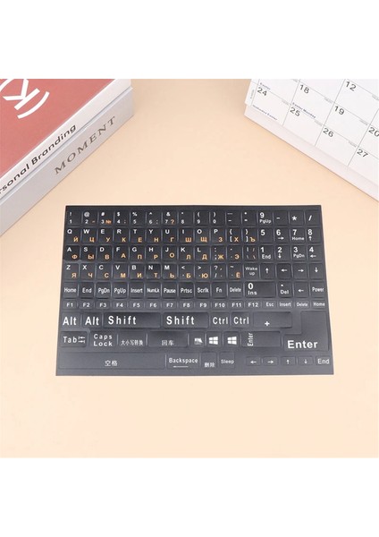 Adet Tam Boy Rusça Klavye Çıkartmaları Harf Alfabe Düzeni Çıkartma Tuşu Dizüstü Bilgisayar Masaüstü Bilgisayar Için Rusça - Beyaz Harfler (Yurt Dışından) modelleri