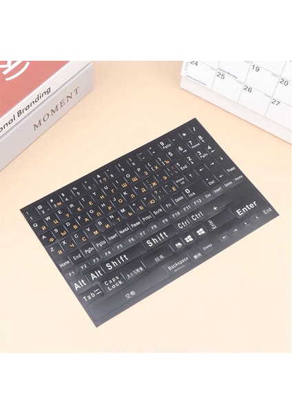 Adet Tam Boy Rusça Klavye Çıkartmaları Harf Alfabe Düzeni Çıkartma Tuşu Dizüstü Bilgisayar Masaüstü Bilgisayar Için Rusça - Beyaz Harfler (Yurt Dışından) fırsatları