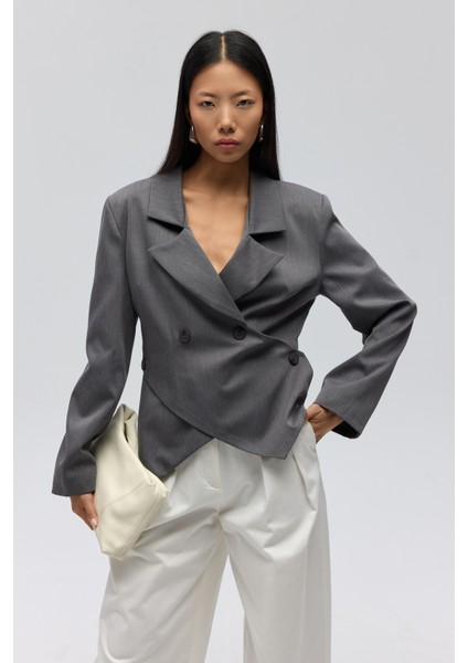 Norbury Üçgen Detay Antrasit Blazer