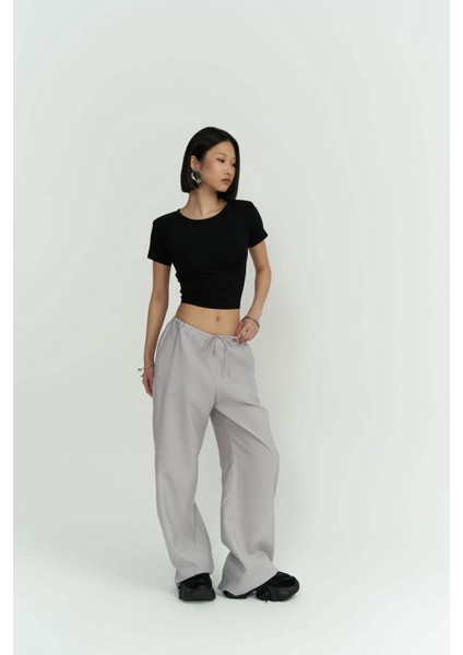 Paris Gri Basic Pantolon