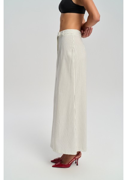 Bruno Çizgili Ekru Etek modelleri