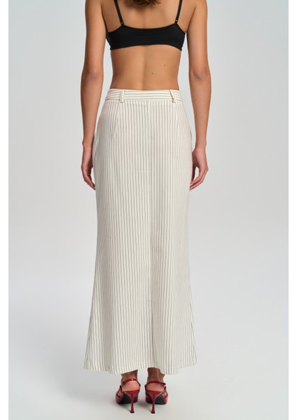 Bruno Çizgili Ekru Etek fırsatları