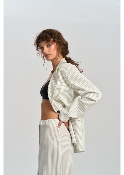 Bruno Çizgili Ekru Etek indirimleri