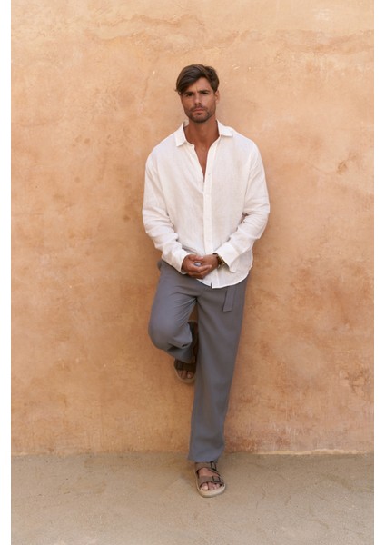 Lorenza Kemer Detay Antrasit Erkek Pantolon fiyatları