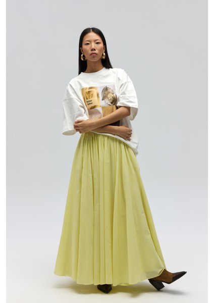 Faylinn Pileli Sarı Uzun Etek modelleri