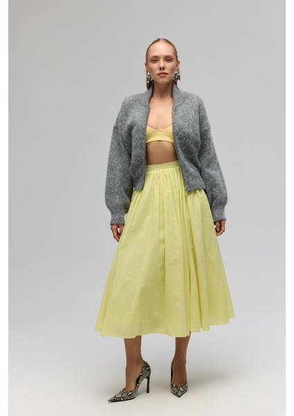 Amaya Bilek Hizasında Pileli Sarı Etek fiyatları