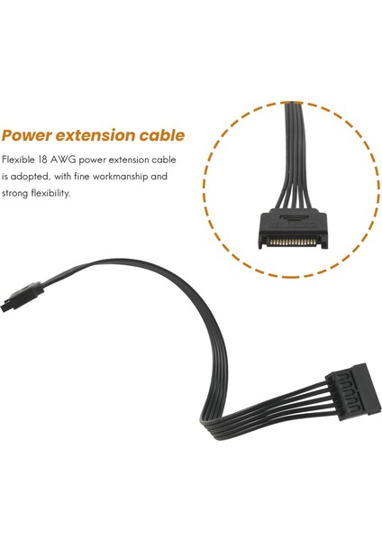 2 Adet Sata Güç Uzatma Kablosu, 15 Pin Sata Erkek - Dişi Uzatma Güç Kablosu Adaptörü Sabit Disk Hdd, Ssd, 30 cm (Yurt Dışından) fiyatları