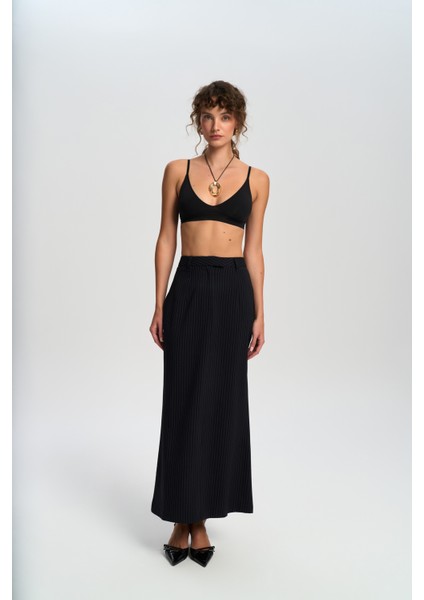 Bruno Çizgili Lacivert Etek fiyatları