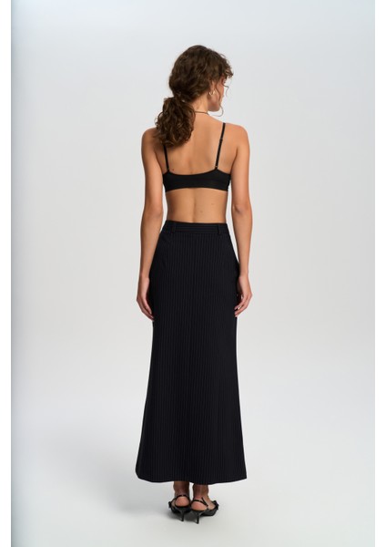 Bruno Çizgili Lacivert Etek indirimleri