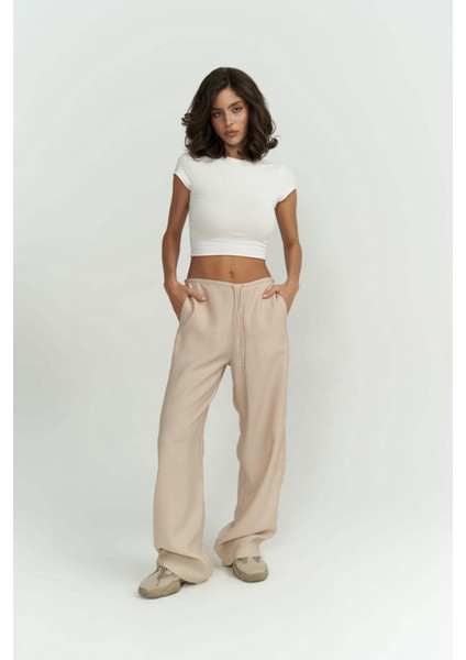 Paris Bej Basic Pantolon