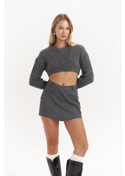 Triana Füme Mini Etek