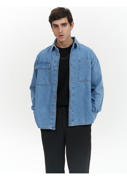 Ethan Mavi Erkek Jean Gömlek fiyatları