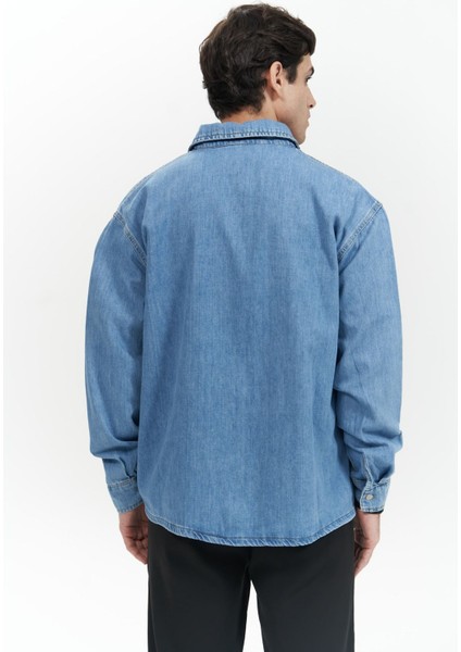 Ethan Mavi Erkek Jean Gömlek fırsatları