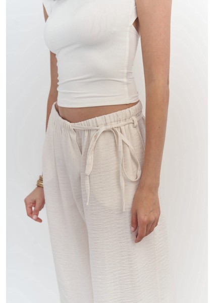 Harmony Yan Bağlama Ekru Pantolon fırsatları